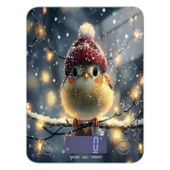WOBOGO Red Hat Little Bird Kitchen Scale Digital Gram and Ounce Weighing for Cooking Baking Ketogenic Diet Meal Prep
