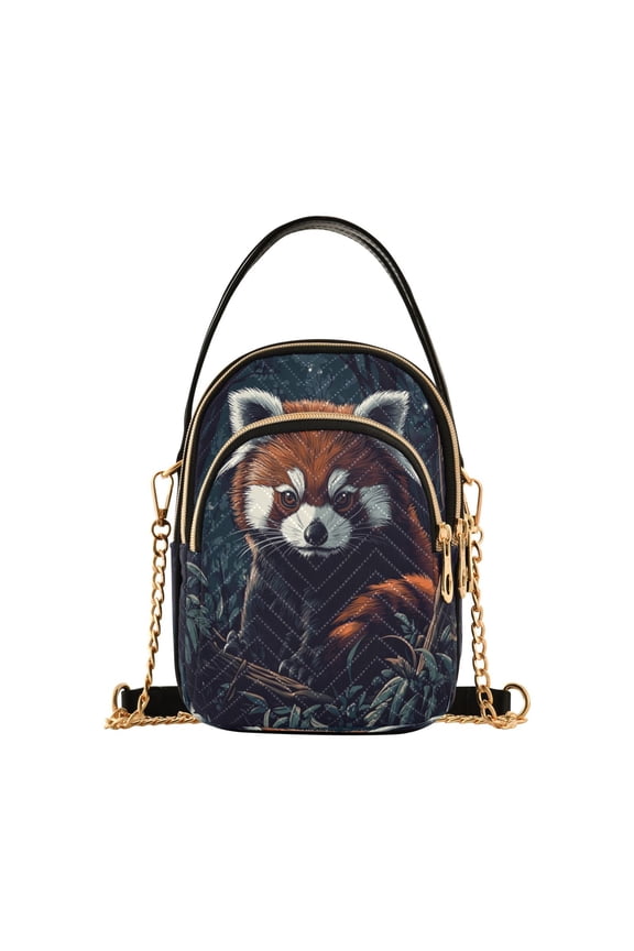 Red Panda in The Night Ladies Chain Shoulder Bag Fashion Designer Handbag Versatile Classic Style