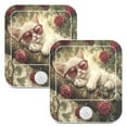 thumbnail image 1 of WOBOGO Red Rose Cat Night Light Lamp Set of 2 with Smart Sensor Dusk to Dawn Sensor 0.6W Plug-in, 1 of 7