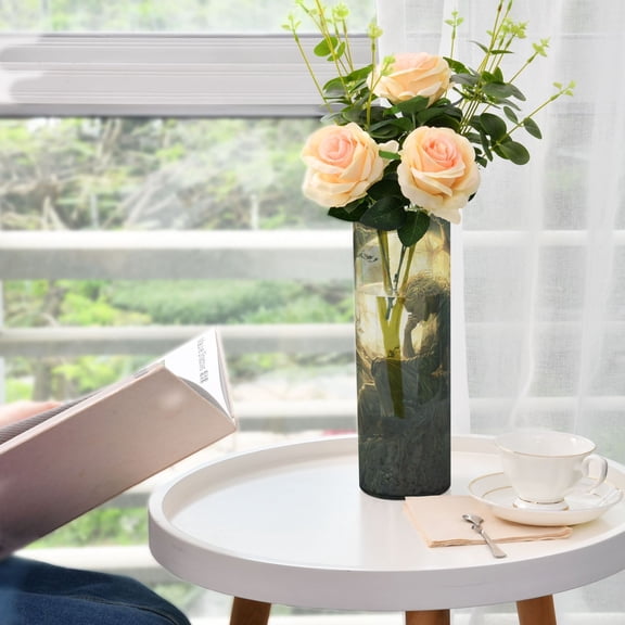 WOBOGO Reflections under The Moon Plastic Vase Home or Wedding Decoration Centerpiece Unbreakable 11.83.9in