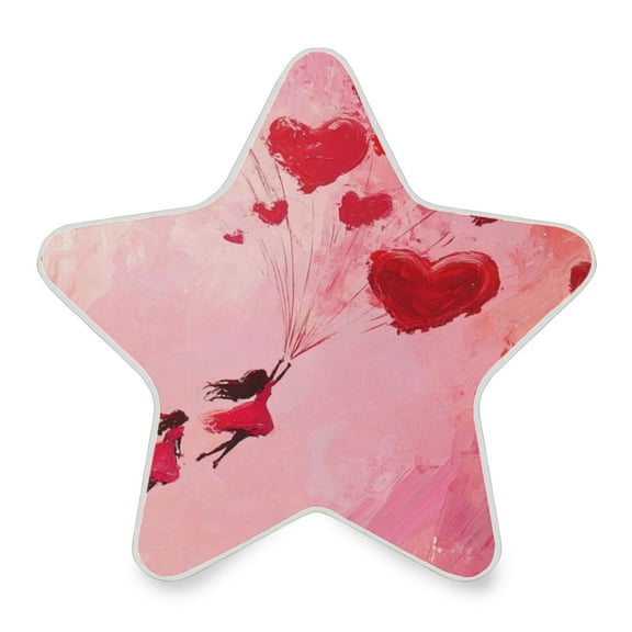WOBOGO Release Red Heart Balloon LED Star Night Light 0.2 Watt Wall Plug Dusk to Dawn Auto Switch Adjustable Brightness Soft White Light