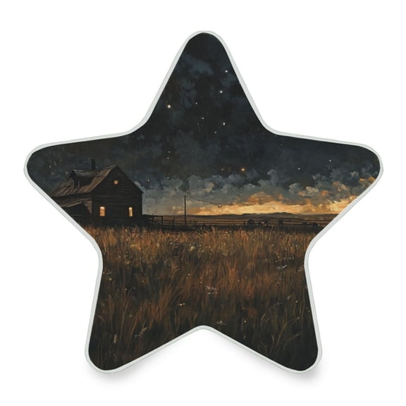 WOBOGO Rice Paddies Covered with Stars at Night LED Star Night Light 0.2 Watt Wall Plug Dusk to Dawn Auto Switch Adjustable Brightness Soft White Light
