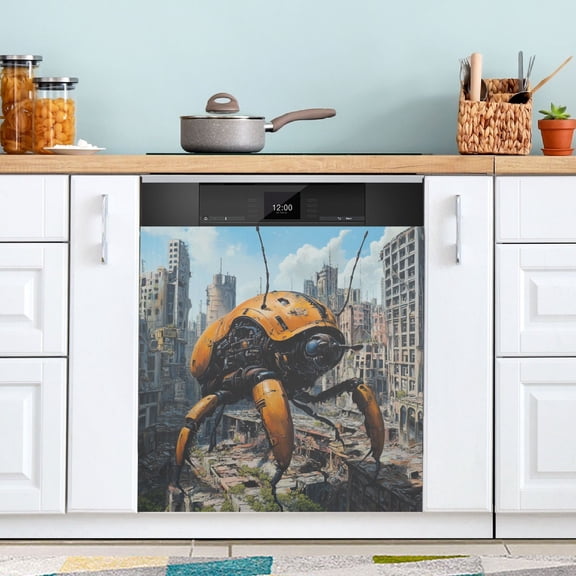 WOBOGO Robotic Insects Magnetic Dishwasher Sticker Personalized DIY Beautiful and Practical Home Kitchen Decorations2316in.