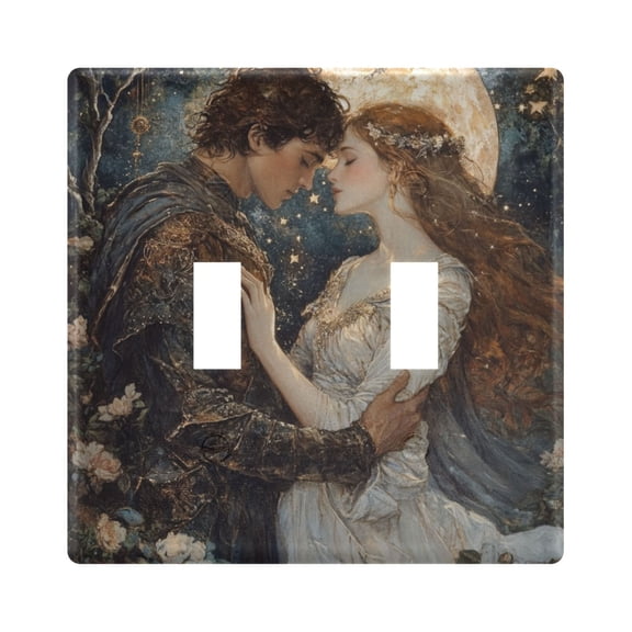 WOBOGO Romantic Dating 2-hole Switch Plates PC Flame Retardant Plastic Material Glossy Finish Smooth Touch 4.56x4.48x0.27in