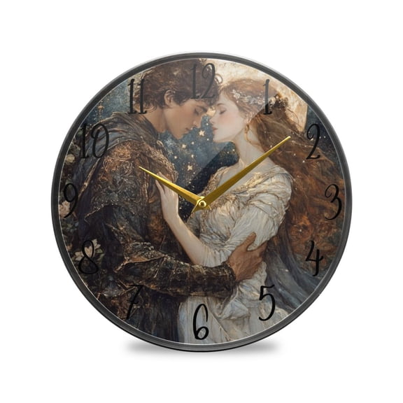 WOBOGO Romantic Dating Acrylic Wall Clock Battery Operated 11.9in Silent No Tick Bedroom Living Room Office Classroom Decoration