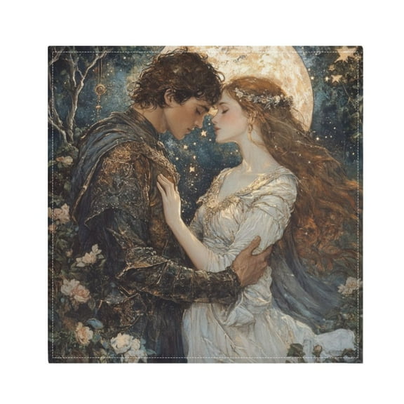 WOBOGO Romantic Dating Cloth Napkins 4 Pieces Soft Elegant Touch Durable Absorbent Quick Drying for Elegant Dining