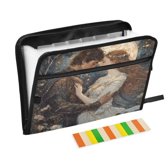 WOBOGO Romantic Dating Expanding File Folder Letter Size Accordion Filing Organizer 13 Pocket Separate Organ Pocket