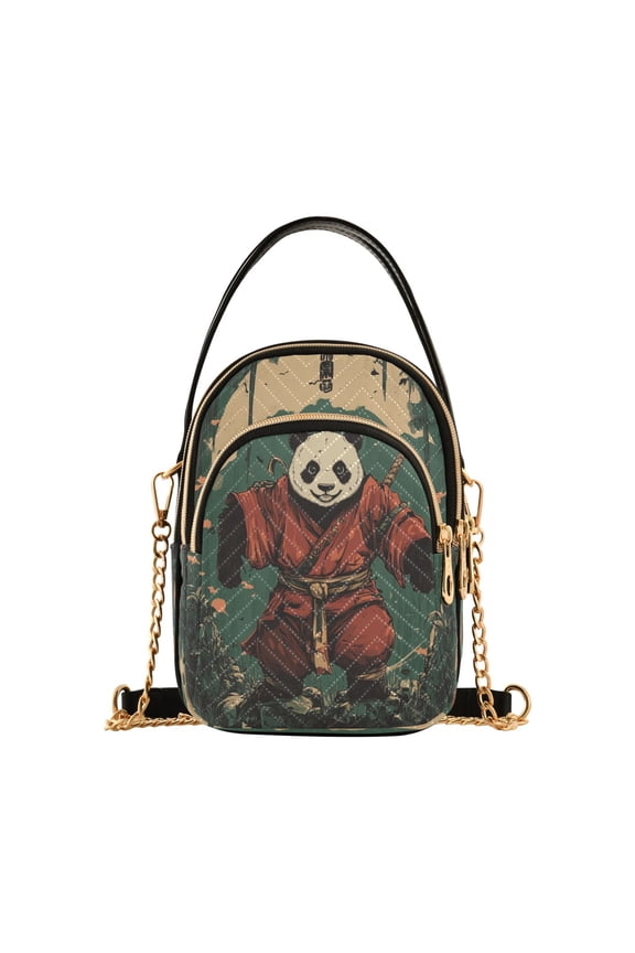 Samurai Panda Pattern Ladies Chain Shoulder Bag Fashion Designer Handbag Versatile Classic Style