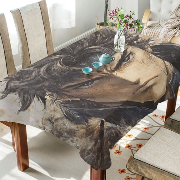 WOBOGO Satoru Gojo Square Tablecloth 54×54in Polyester Fabric Tablecloth Washable Dust Resistant Wrinkle Resistant