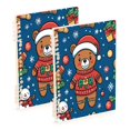 thumbnail image 1 of WOBOGO Seamless Pattern Of A Christmas Bear and Decorations Notebook College Horizontal Grid Paper Ink Spill Resistant Water Resistant Cover 8.3x5.7x0.4in, 1 of 8