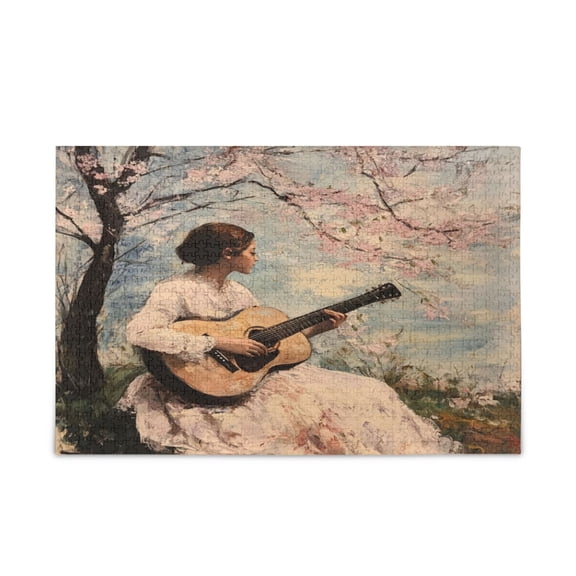 WOBOGO Season Of Cherry Blossoms Puzzle Challenge 500 Piece Jigsaw Suitable for Game Night Finished Size 20.5 x 14.9in