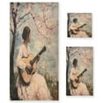 thumbnail image 1 of WOBOGO Season Of Cherry Blossoms Ultra Soft 3 Pack Cotton Towel Set Includes 60 x 30in Bath Towel 28 x 16in Face Towel and 13 x 13in Small Square Towel for Everyday Use Lightweight and Compact, 1 of 8