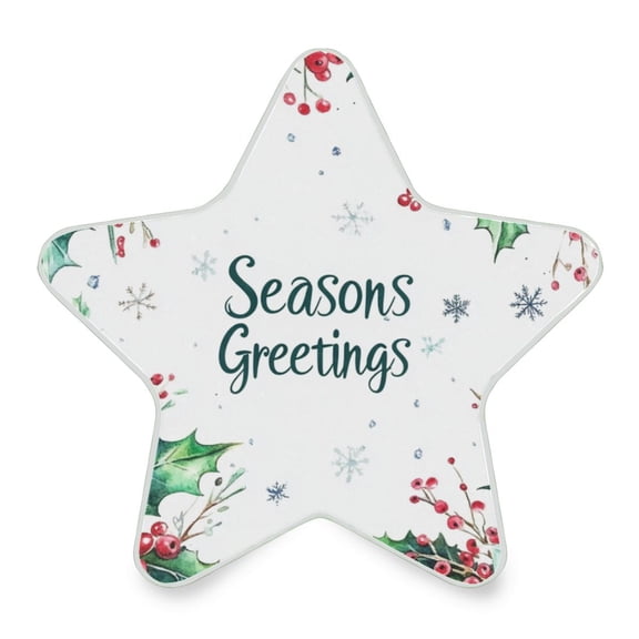 WOBOGO Seasons Greetings LED Star Night Light 0.2 Watt Wall Plug Dusk to Dawn Auto Switch Adjustable Brightness Soft White Light