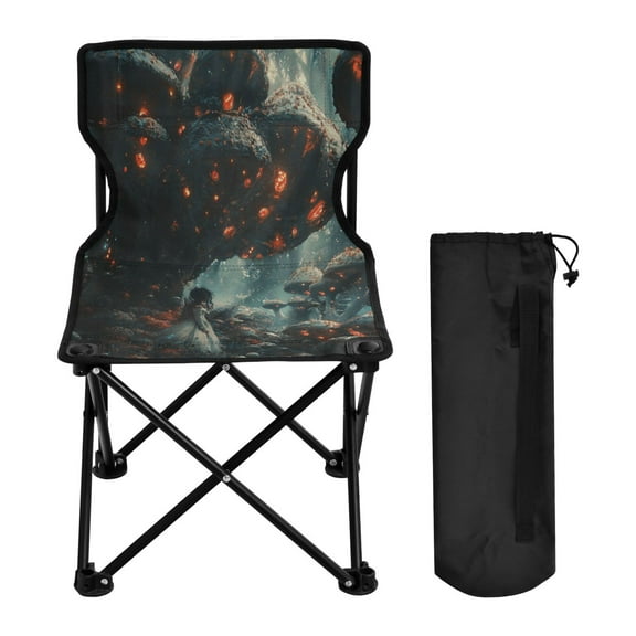 WOBOGO Shaped Like A Mushroom Camping Chair Convenient Four Corner Backrest Folding Stool Can Hold Up to 220lbs
