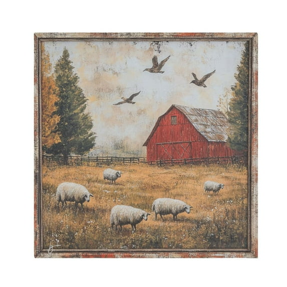 WOBOGO Sheep Pasture Cloth Napkins 1 Piece Soft Elegant Touch Durable Absorbent Quick Drying for Elegant Dining
