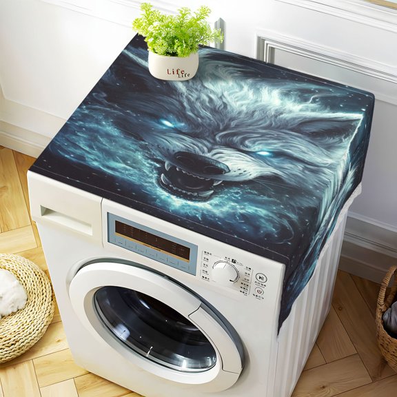 WOBOGO Show Ferocity Wolf Washing Machine Cloth Dryer Refrigerator Top Cover Protective Non-Slip Mat For Kitchen Laundry