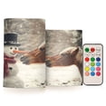 thumbnail image 1 of WOBOGO Size Combo Candle Flickering Flameless with Remote Control and Timer for Romantic Atmosphere A Snowman with A Horse, 1 of 7