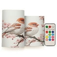thumbnail image 1 of WOBOGO Size Combo Candle Flickering Flameless with Remote Control and Timer for Romantic Atmosphere Birds Perched on Branches, 1 of 7