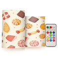 thumbnail image 1 of WOBOGO Size Combo Candle Flickering Flameless with Remote Control and Timer for Romantic Atmosphere Candy Snacks Pattern, 1 of 7