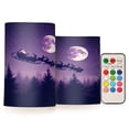 thumbnail image 1 of WOBOGO Size Combo Candle Flickering Flameless with Remote Control and Timer for Romantic Atmosphere Santa Claus Flying in His Sleigh, 1 of 7