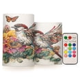 thumbnail image 1 of WOBOGO Size Combo Candle Flickering Flameless with Remote Control and Timer for Romantic Atmosphere Sparrow with Cactus Flower, 1 of 7