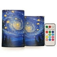 thumbnail image 1 of WOBOGO Size Combo Candle Flickering Flameless with Remote Control and Timer for Romantic Atmosphere Starry Night Sky with Fireflies, 1 of 7