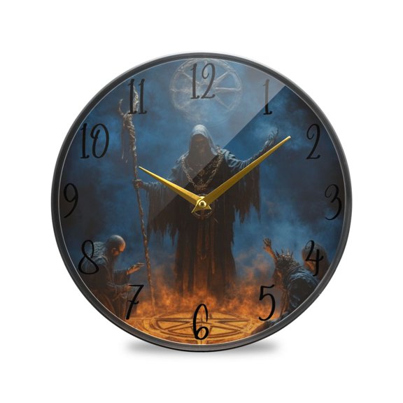 WOBOGO Skull Reaper Acrylic Wall Clock Battery Operated 11.9in Silent No Tick Bedroom Living Room Office Classroom Decoration