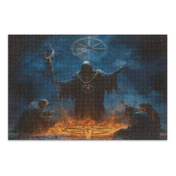 WOBOGO Skull Reaper Jigsaw Puzzle Challenge 500 Piece Jigsaw Suitable for Game Night Finished Size 20.5 x 14.9in