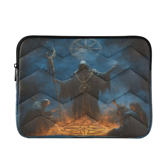 WOBOGO Skull Reaper Laptop Sleeve 13.4 inch Lightweight Zipper Design Soft Padded Protection Against Scratches and Impacts