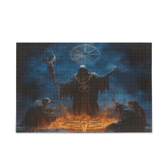 WOBOGO Skull Reaper Puzzle Challenge 500 Piece Jigsaw Suitable for Game Night Finished Size 20.5 x 14.9in