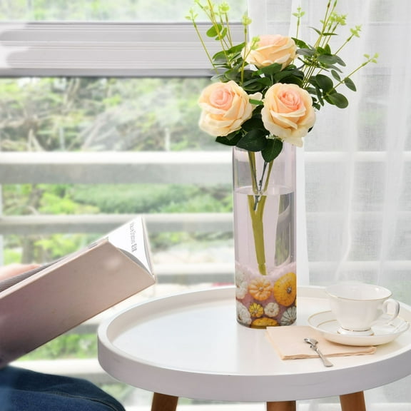 WOBOGO Small Pumpkins Plastic Vase Home or Wedding Decoration Centerpiece Unbreakable 11.83.9in