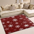 thumbnail image 1 of WOBOGO Snowflake Pattern Carpet Non-Slip Rugs Soft Doormat 80×58in Living Dining Room Bedroom Decorative, 1 of 7