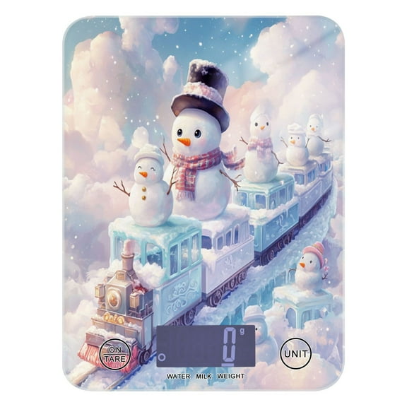 WOBOGO Snowman Train Kitchen Scale Digital Gram and Ounce Weighing for Cooking Baking Ketogenic Diet Meal Prep