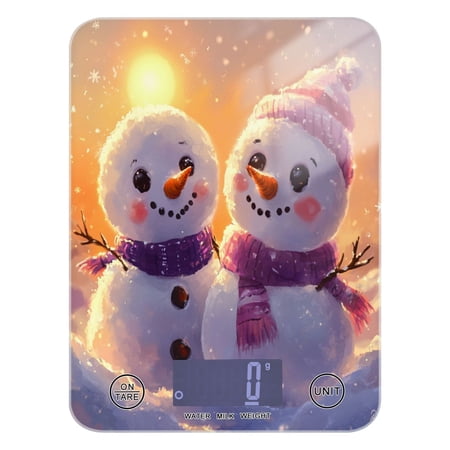 WOBOGO Snowman at Sunset Kitchen Scale Digital Gram and Ounce Weighing for Cooking Baking Ketogenic Diet Meal Prep