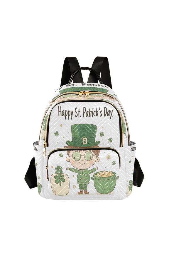 St Patricks Cartoon Doll Butterfly Backpack Durable Lightweight Shoulder Bag Built-in Laptop Sleeve and Multiple Utility Compartments