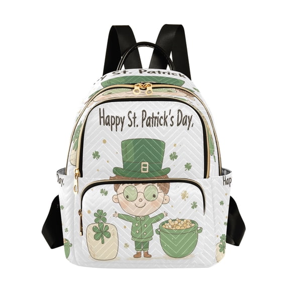 WOBOGO St Patricks Cartoon Doll Butterfly Backpack Durable Lightweight Shoulder Bag Built-in Laptop Sleeve and Multiple Utility Compartments