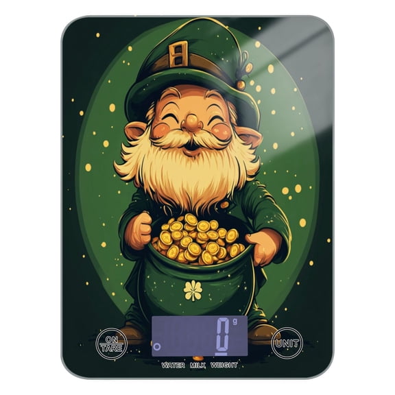 WOBOGO St Patricks Dwarf Demon Kitchen Scale Digital Gram and Ounce Weighing for Cooking Baking Ketogenic Diet Meal Prep