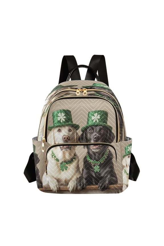 St Patricks Labrador Butterfly Backpack Durable Lightweight Shoulder Bag Built-in Laptop Sleeve and Multiple Utility Compartments