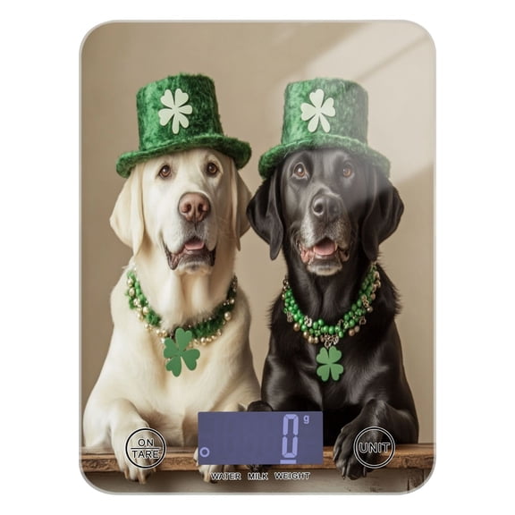 WOBOGO St Patricks Labrador Kitchen Scale Digital Gram and Ounce Weighing for Cooking Baking Ketogenic Diet Meal Prep