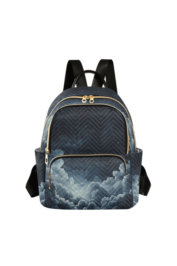 Starry Night Sky Picture Butterfly Backpack Durable Lightweight Shoulder Bag Built-in Laptop Sleeve and Multiple Utility Compartments
