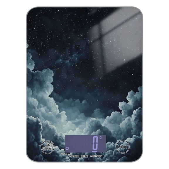 WOBOGO Starry Night Sky Picture Kitchen Scale Digital Gram and Ounce Weighing for Cooking Baking Ketogenic Diet Meal Prep