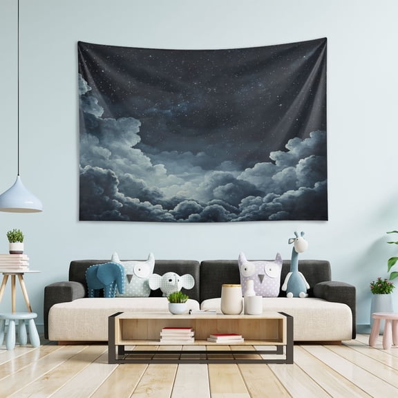 WOBOGO Starry Night Sky Picture Tapestry 90×60in Home Living Room Bedroom Wall Hanging Ornaments