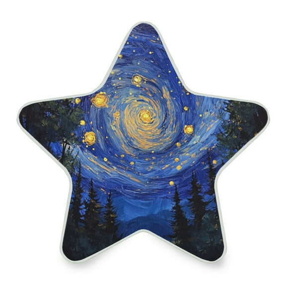 WOBOGO Starry Night Sky with Fireflies LED Star Night Light 0.2 Watt Wall Plug Dusk to Dawn Auto Switch Adjustable Brightness Soft White Light