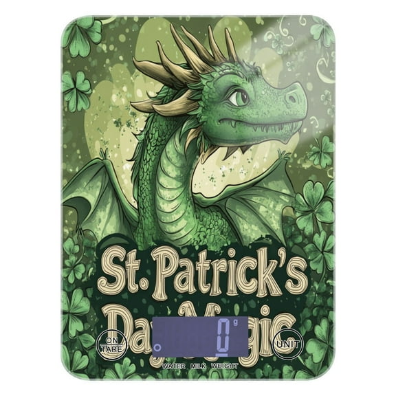 WOBOGO Stpatricks Day Anime Dragon Kitchen Scale Digital Gram and Ounce Weighing for Cooking Baking Ketogenic Diet Meal Prep