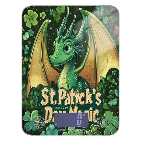 WOBOGO Stpatricks Day Cartoon Dragon Kitchen Scale Digital Gram and Ounce Weighing for Cooking Baking Ketogenic Diet Meal Prep