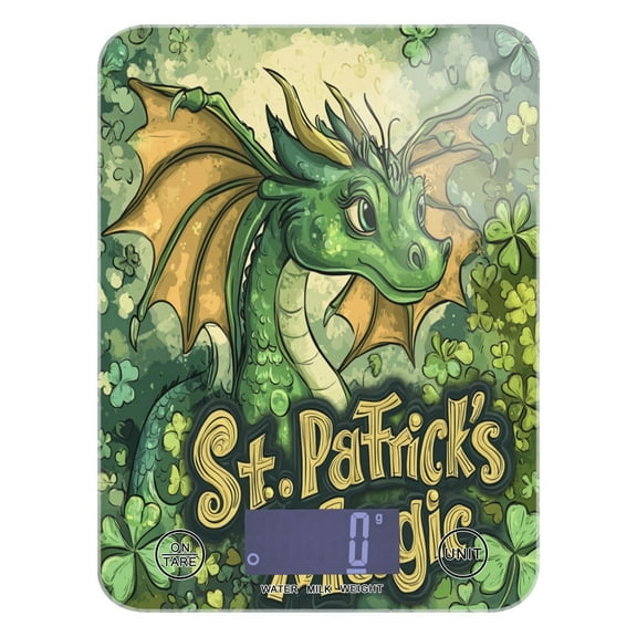 WOBOGO Stpatricks Day Cartoon Dragons Kitchen Scale Digital Gram and Ounce Weighing for Cooking Baking Ketogenic Diet Meal Prep