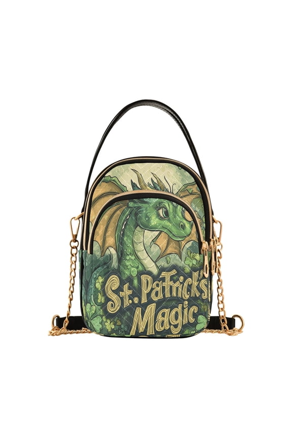 Stpatricks Day Cartoon Dragons Ladies Chain Shoulder Bag Fashion Designer Handbag Versatile Classic Style