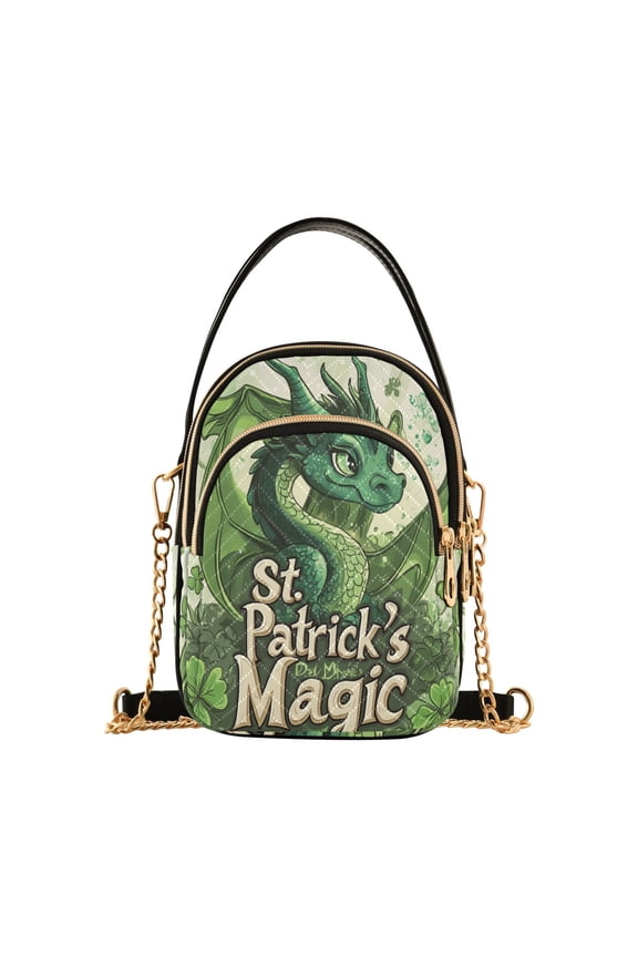 Stpatricks Day Green Dragon Ladies Chain Shoulder Bag Fashion Designer Handbag Versatile Classic Style