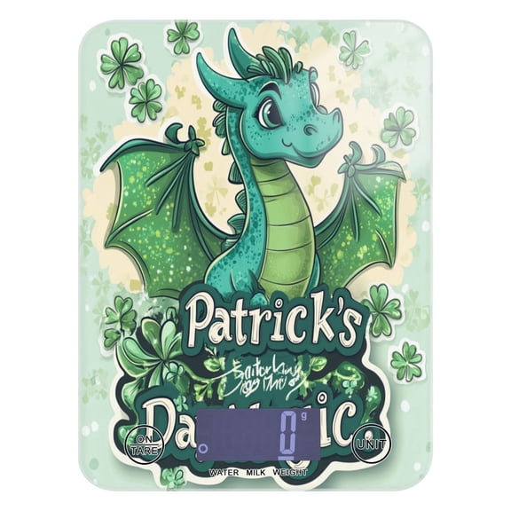 WOBOGO Stpatricks Day Green Dragons Kitchen Scale Digital Gram and Ounce Weighing for Cooking Baking Ketogenic Diet Meal Prep