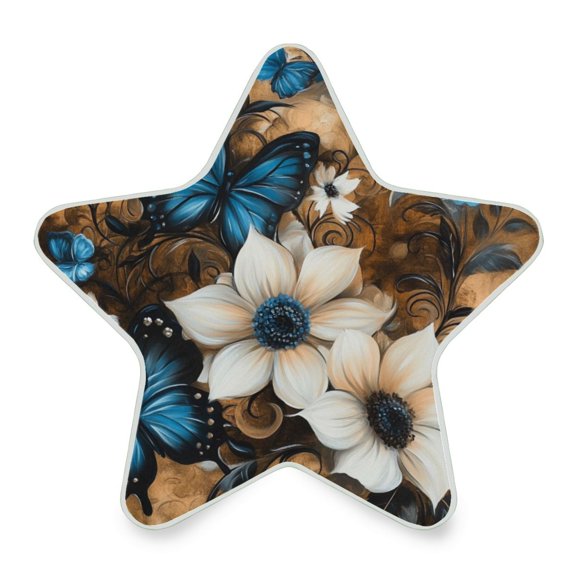 WOBOGO Stunning Floral LED Star Night Light 0.2 Watt Wall Plug Dusk to Dawn Auto Switch Adjustable Brightness Soft White Light